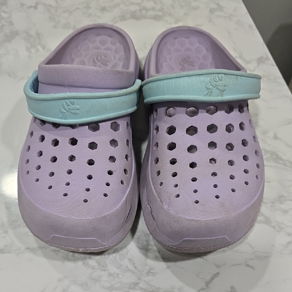 Joybees Kids Clogs-Lavender and Aqua Size 1